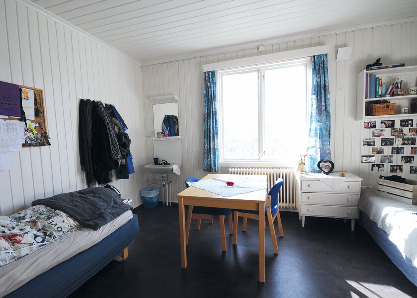 Eksempel på et elevrom på Ringebu fhs - Klikk for stort bilde